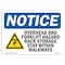 Signmission OSHA Notice Sign, 7" Height, 10" Width, Overhead And Forklift Hazards Sign With Symbol, Landscape OS-NS-D-710-L-17091 - alternate 1